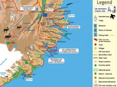 Turystyczna mapa Islandii - Wschód