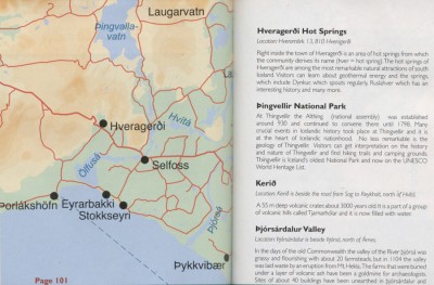 Turystyczna mapa Islandii Południowej