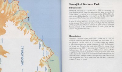 Turystyczna mapa Islandii Południowej