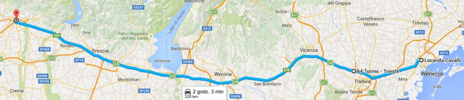 Z Bergamo do Locanda Cavalli w Wenecji
