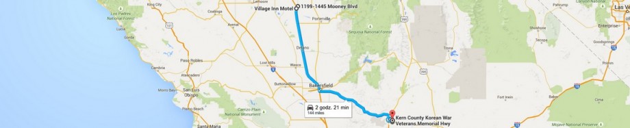 Z Tulare Village Inn przez Target i Denny's do Mojave