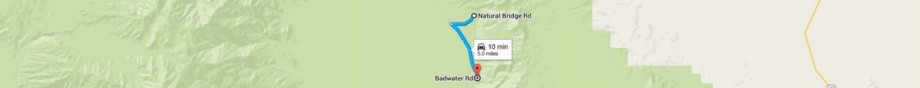 Z Badwater do Natural Bridge