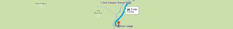 Autobusem z Zion Lodge do Grotto