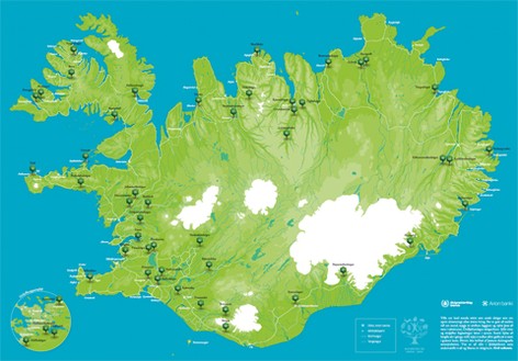 Opinn Skogur Map